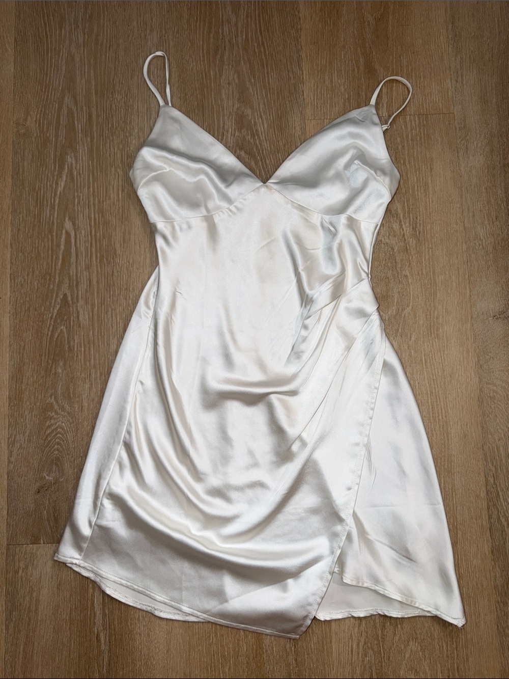 Satin Slip Dress in Ivory